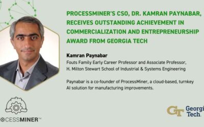 ProcessMiner’s CSO, Dr. Kamran Paynabar, Receives the Outstanding Achievement in Commercialization and Entrepreneurship Award from the Georgia Institute of Technology