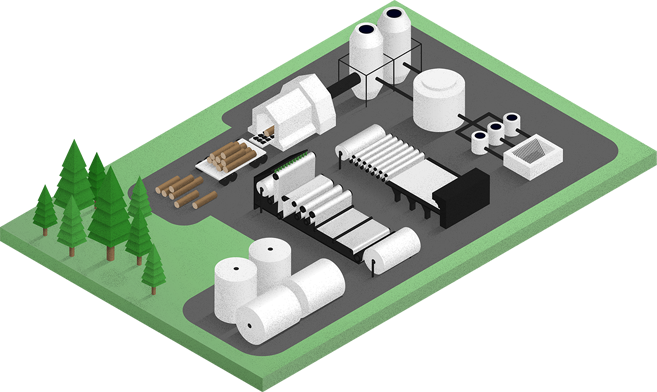 Paper Industry Graphic isometric