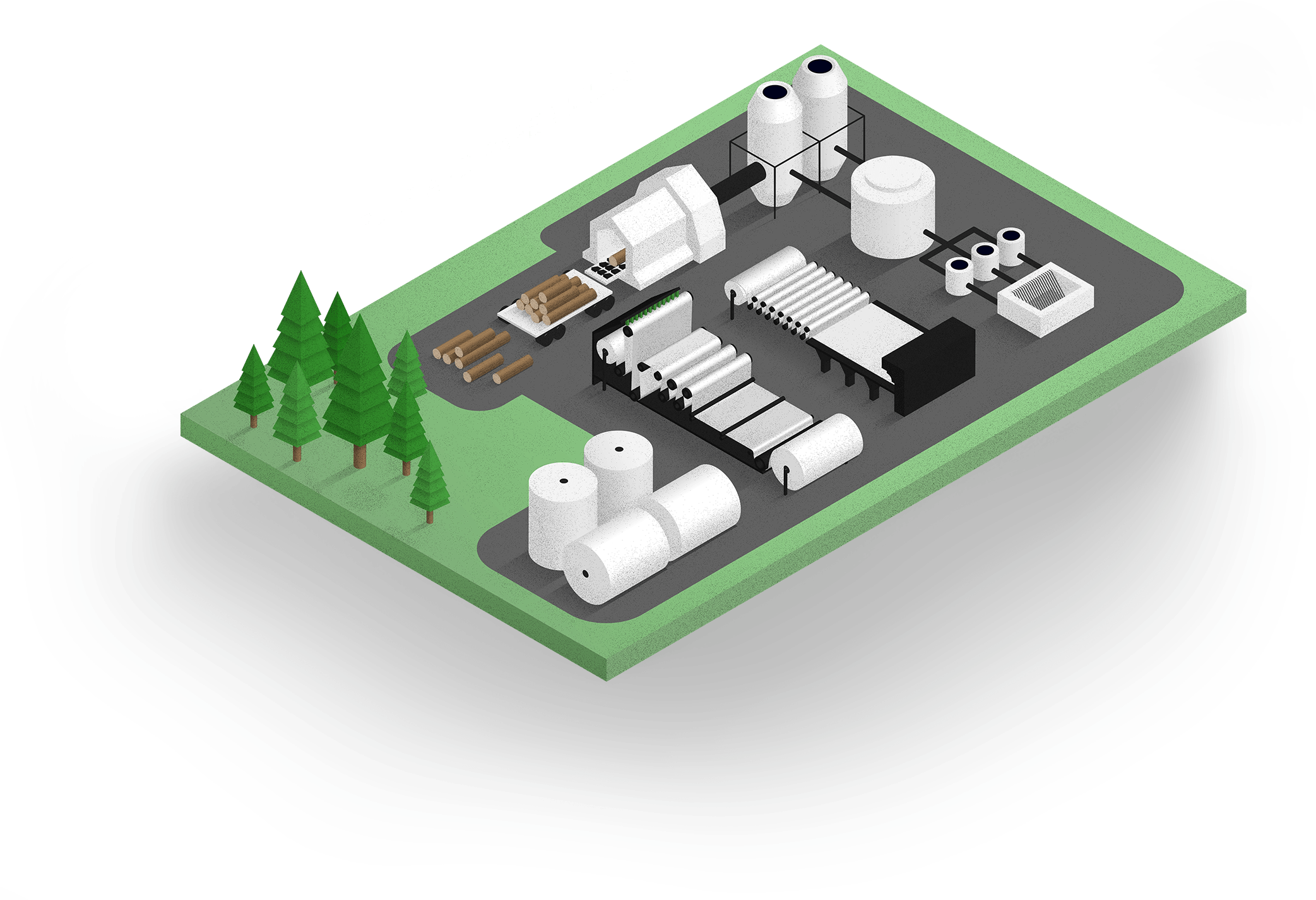 Paper Industry Graphic isometric